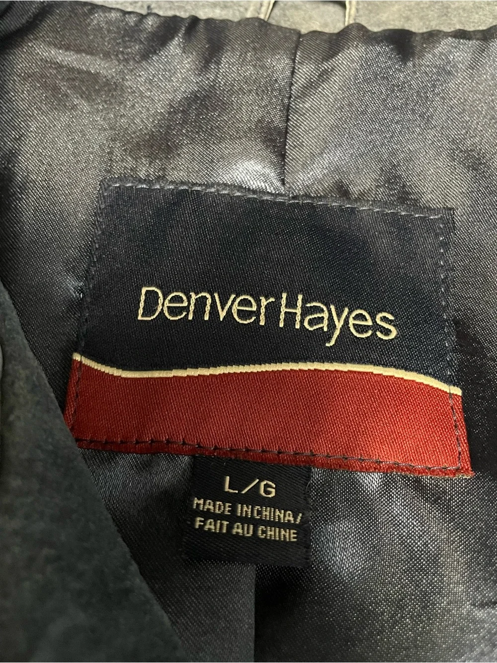 Denver Hayes Slate Blue Leather Suede Button-Up Trench Coat Women’s Large - Picture 10 of 12